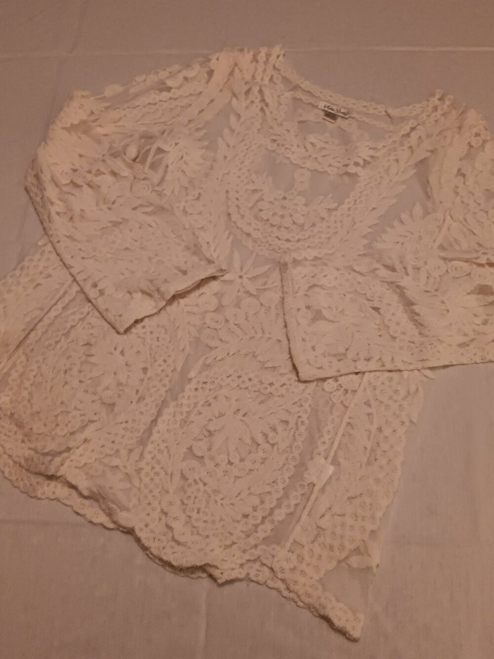 Sunbelt Sportswear marled knit pullover sweater in a neutral cream and dark brow